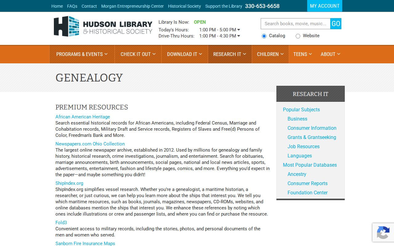 Hudson city directory research at the Hudson Library genealogy collection